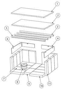 Repair Parts 2 Diagram and Parts List for US2500E  US Stove Company Heating Stove